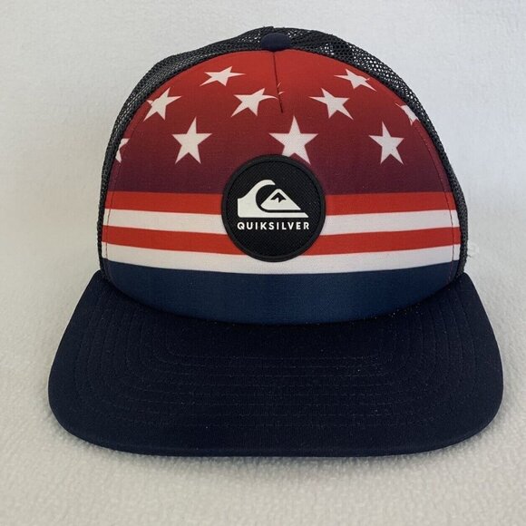 Quiksilver Men's Foam Stars Trucker Hat Ball Cap Skate Board Adjustable - Picture 1 of 11